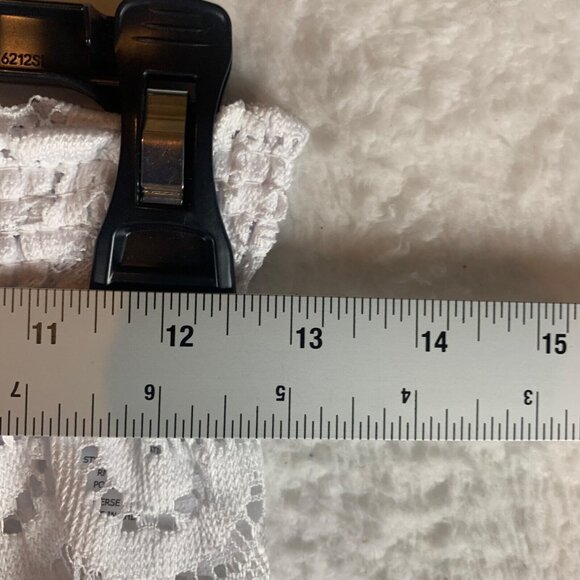 Miken Junior's Scalloped Hem Solid Crochet White Swim Cover Up Pants Size XS NWT - Picture 4 of 16